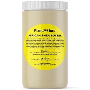 زبدة الشيا الافريقية الخام 32 اونصة / 2 باوند برطمان بالجملة من العاج الطبيعي النقي بنسبة 100% غير المكرر - مرطب مثالي للبشرة الجافة والجسم والوجه ونمو الشعر. رائعة لصنع الصابون وبلسم الشفاه بنفسك. in Kuwait