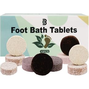 اقراص نقع القدم من جينجبيل، 10 قطع طبيعية، نقع القدم، لتحسين النوم والتدليك والاسترخاء in Kuwait