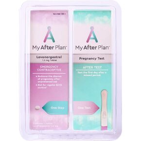 OHM My After Plan حبوب منع الحمل الطارئة (ليفونورجيستريل 1.5 مجم) بالإضافة إلى اختبار الحمل للمتابعة in Kuwait