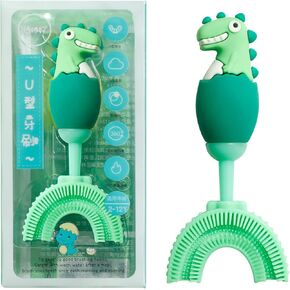 Kids Manual Toothbrush, Extra Soft Bristle Toddler Toothbrush with 10000 Bristles, Kids Travel Toothbrush Designed for Delicate Teeth & Gums for Children 2-7 Years (Green)