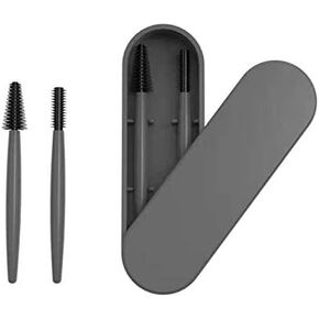 Eyebrow And Eyelash Brush Reusable With Case, Spoolies, Spoolies for eyebrows, Reusable spoolie, Makeup Kit, Makeup Brushes Set, Reusable Cosmetic Brush Makeup Tool, Profesional Brush Makeup Comb in Saudi Arabia