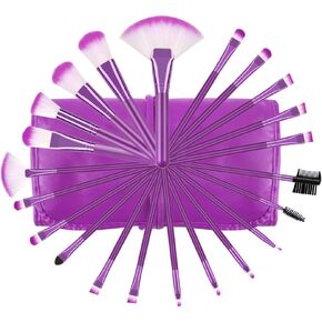 للمبتدئين، مجموعة فرش متعددة العدد، مقبض خشبي بشعيرات ناعمة، Daxstar Purple 22 قطعة in Kuwait