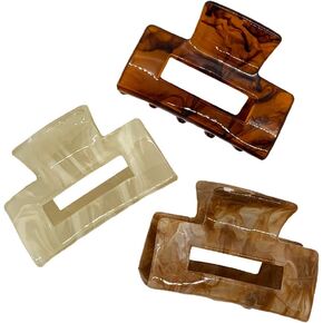 JKLAND Marble Strong Hold Big Hair Claw Clips hair Large Claw Clip for Women and Girls Thin Hair, Strong Hold for Thick Hair, 3 Color Available (3 Packs) in Saudi Arabia