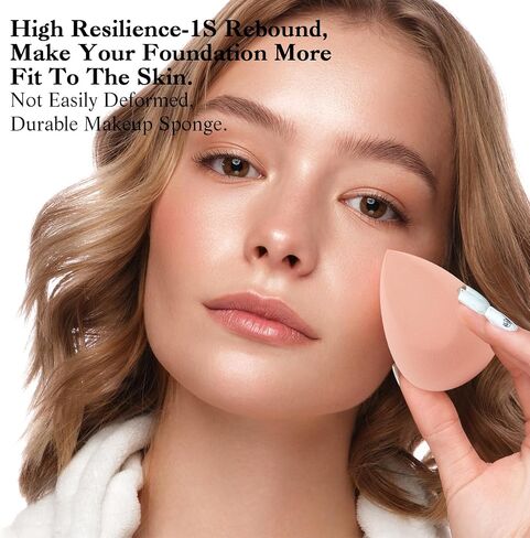 Makeup Sponge Set with Breathable Face Sponge Holder for Travel Foundation Organic Beauty Sponges for Makeup Soft Blender Sponges Professional Black in Saudi Arabia