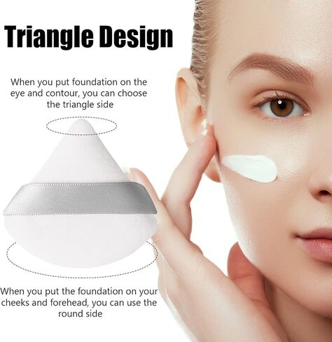 Pimoys 4 Pieces Powder Puff Face Triangle Makeup Sponge for Loose Powder Cosmetic Foundation Sponge Soft Setting Powder Puff Beauty Blender Wet Dry Makeup Tool, Pink in Saudi Arabia