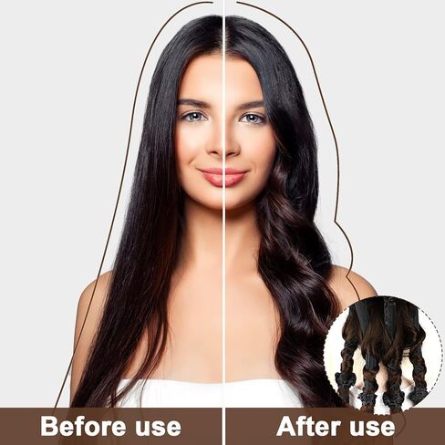 welltop Heatless Curling Rod Headband, Hair Curlers to Sleep In, Satin No Heat Hair Curl Ribbon for Long Hair Soft Rubber Curling Rods Hair Curler Rollers with Silk Sleep Cap 2 Hair Clips for Women in Kuwait