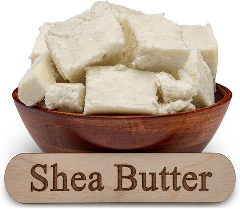زبدة الشيا الافريقية الخام 32 اونصة / 2 باوند برطمان بالجملة من العاج الطبيعي النقي بنسبة 100% غير المكرر - مرطب مثالي للبشرة الجافة والجسم والوجه ونمو الشعر. رائعة لصنع الصابون وبلسم الشفاه بنفسك. in Kuwait