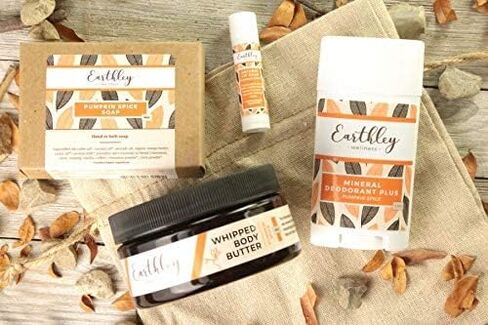Earthley Wellness, Whipped Body Butter, Assorted Smells, Skin Hydration, Rich, Creamy, Nourishing Plant Based Oils (8oz, Pumpkin Spice) in Saudi Arabia