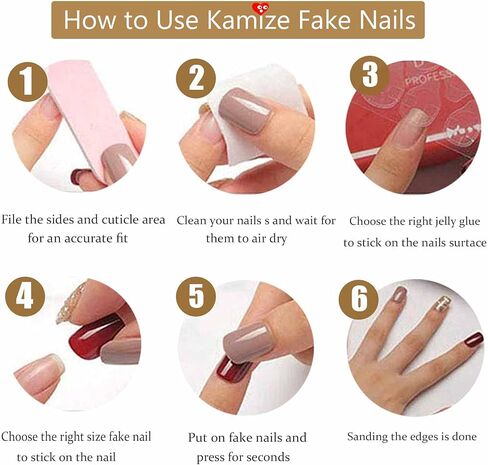 Kamize Coffin Press on Medium Fake Swirl Nails Full Cover Acrylic Pink False Nails for Women and Girls 24PCS in Saudi Arabia