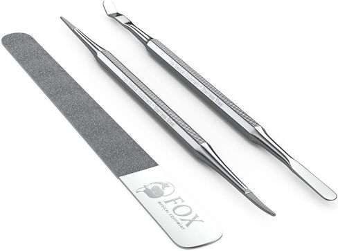 Fox Medical Equipment Ingrown Toenail Treatment Tools - Nail Care Kit - Podiatry Tools - Stainless Steel Nail File - Pedicure Kit - Ingrown Toenail Removal Kit - Best Toenail File - Toe Nail Corrector in Saudi Arabia