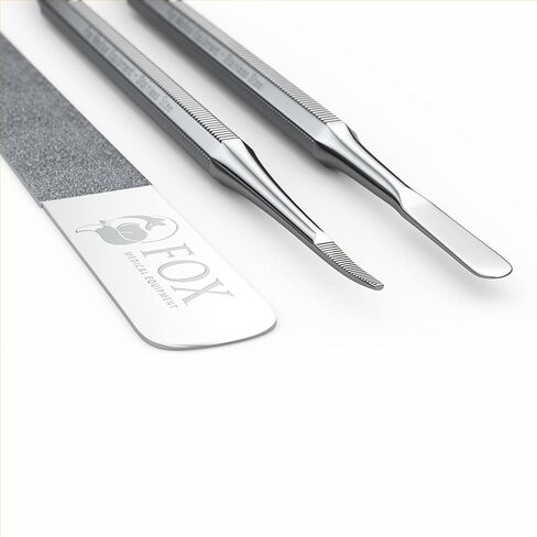 Fox Medical Equipment Ingrown Toenail Treatment Tools - Nail Care Kit - Podiatry Tools - Stainless Steel Nail File - Pedicure Kit - Ingrown Toenail Removal Kit - Best Toenail File - Toe Nail Corrector in Saudi Arabia