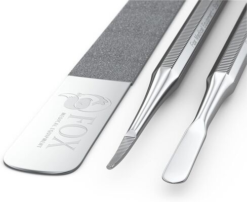 Fox Medical Equipment Ingrown Toenail Treatment Tools - Nail Care Kit - Podiatry Tools - Stainless Steel Nail File - Pedicure Kit - Ingrown Toenail Removal Kit - Best Toenail File - Toe Nail Corrector in Saudi Arabia