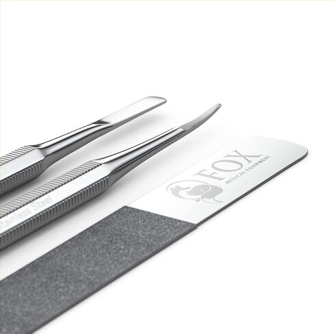 Fox Medical Equipment Ingrown Toenail Treatment Tools - Nail Care Kit - Podiatry Tools - Stainless Steel Nail File - Pedicure Kit - Ingrown Toenail Removal Kit - Best Toenail File - Toe Nail Corrector in Saudi Arabia