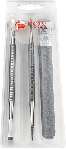 Fox Medical Equipment Ingrown Toenail Treatment Tools - Nail Care Kit - Podiatry Tools - Stainless Steel Nail File - Pedicure Kit - Ingrown Toenail Removal Kit - Best Toenail File - Toe Nail Corrector in Saudi Arabia