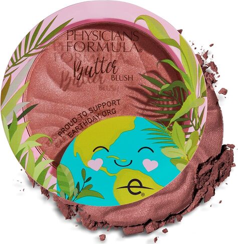 Physicians Formula Earth Day Butter Blush Saucy Mauve، جمال نظيف، تم اختباره من قبل أطباء الجلدية، نباتي، لم يتم الإساءة إلى الحيوانات لتصنيعه. in Kuwait