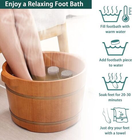 اقراص نقع القدم من جينجبيل، 10 قطع طبيعية، نقع القدم، لتحسين النوم والتدليك والاسترخاء in Kuwait