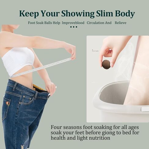 مجموعة كرات نقع القدم بالزنجبيل من 12 قطعة، كرات نقع القدم بالزنجبيل القديم لتحسين النوم والعناية بالقدم والاسترخاء وتخفيف الام العضلات والقدم in Kuwait