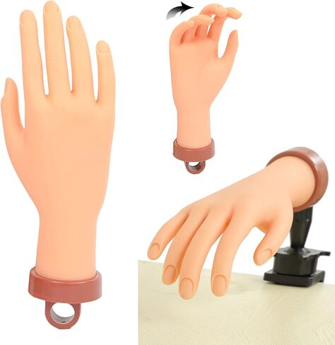 يد تدريب الأظافر من الأكريليك، أيدي عارضة أزياء لتدريب الأظافر، يد وهمية لتدريب الأظافر من الأكريليك، يد تدريب الأظافر للمبتدئين، قطعة واحدة in Kuwait