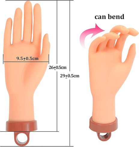 يد تدريب الأظافر من الأكريليك، أيدي عارضة أزياء لتدريب الأظافر، يد وهمية لتدريب الأظافر من الأكريليك، يد تدريب الأظافر للمبتدئين، قطعة واحدة in Kuwait