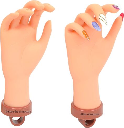 يد تدريب الأظافر من الأكريليك، أيدي عارضة أزياء لتدريب الأظافر، يد وهمية لتدريب الأظافر من الأكريليك، يد تدريب الأظافر للمبتدئين، قطعة واحدة in Kuwait