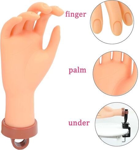 يد تدريب الأظافر من الأكريليك، أيدي عارضة أزياء لتدريب الأظافر، يد وهمية لتدريب الأظافر من الأكريليك، يد تدريب الأظافر للمبتدئين، قطعة واحدة in Kuwait