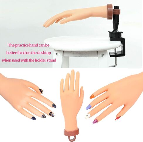 يد تدريب الأظافر من الأكريليك، أيدي عارضة أزياء لتدريب الأظافر، يد وهمية لتدريب الأظافر من الأكريليك، يد تدريب الأظافر للمبتدئين، قطعة واحدة in Kuwait