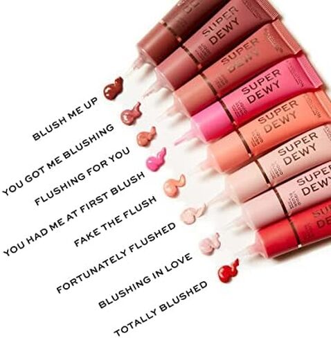 Revolution Beauty, Superdewy Liquid Blush, Richly Pigmented & Buildable, Blendable Formula, Blush Me Up, 0.5 Fl. Oz. in Kuwait