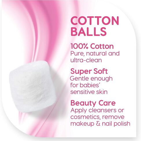Simply Soft Premium Cotton Balls, 100% Pure Cotton, Absorbent, 200 Count (Pack of 3) in Saudi Arabia