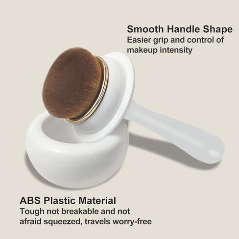 Foundation Brush for Liquid Makeup, Kabuki Foundation Brush for Liquid, Cream or Flawless Powder Foundation Blending Brush (Black) in Saudi Arabia