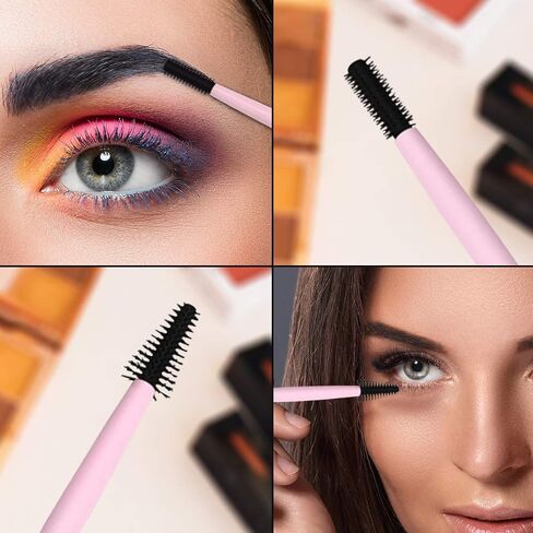 Eyebrow And Eyelash Brush Reusable With Case, Spoolies, Spoolies for eyebrows, Reusable spoolie, Makeup Kit, Makeup Brushes Set, Reusable Cosmetic Brush Makeup Tool, Profesional Brush Makeup Comb in Saudi Arabia