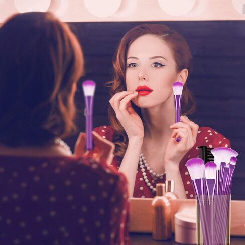 للمبتدئين، مجموعة فرش متعددة العدد، مقبض خشبي بشعيرات ناعمة، Daxstar Purple 22 قطعة in Kuwait