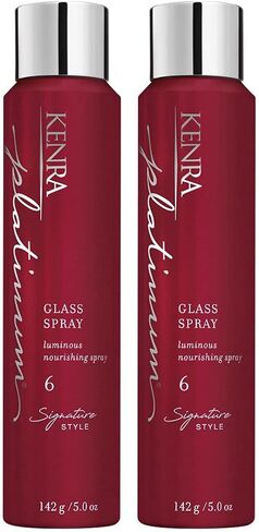 Kenra Platinum Glass Spray 6 |Luminous Nourishing Hairspray |Low-Hold | Shine-Enhancing Finisher | Heat Styling | Tames Frizz & Flyaways | Moisturize & Condition | All Hair Types in Saudi Arabia