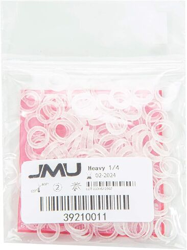 JMU Orthodontic Elastics 1/4 Medium, 100 Pack Orthodontic Rubber Bands 4.5oz Latex Free Dental Rubber Bands Made in USA in Saudi Arabia