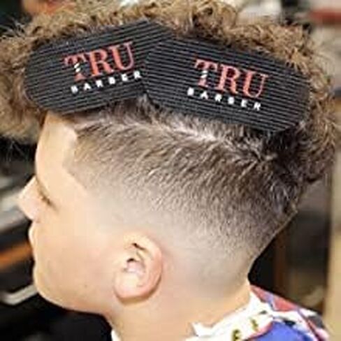 TRU BARBER Hair Grippers for Men and Women - Salon and Barber, Hair Clips for Styling, Sectioning, Cutting and Coloring, Nonslip Grips, Hair holder (Black/Red) 2 Count (Pack of 1) in Kuwait