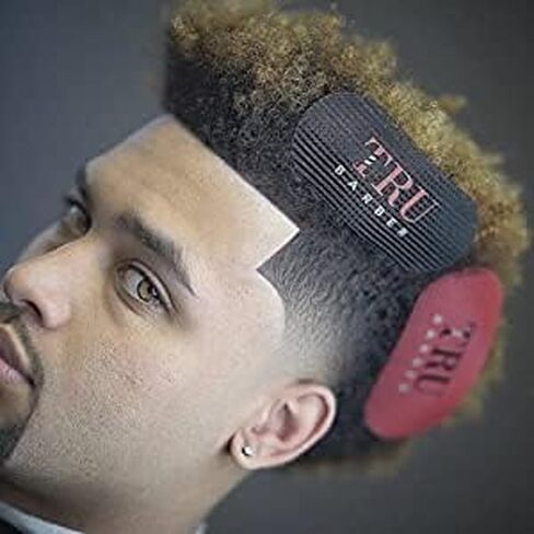 TRU BARBER Hair Grippers for Men and Women - Salon and Barber, Hair Clips for Styling, Sectioning, Cutting and Coloring, Nonslip Grips, Hair holder (Black/Red) 2 Count (Pack of 1) in Kuwait