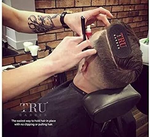 TRU BARBER Hair Grippers for Men and Women - Salon and Barber, Hair Clips for Styling, Sectioning, Cutting and Coloring, Nonslip Grips, Hair holder (Black/Red) 2 Count (Pack of 1) in Kuwait