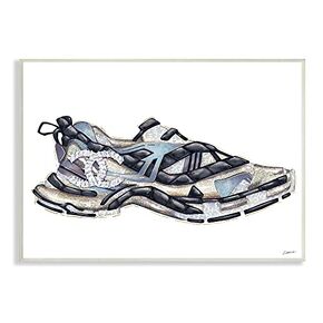 Stupell Industries Glam Fashion Running Shoe Sports Chic Sneaker, Designed by Ziwei Li Wall Plaque, 10 x 15, Multi-Color in Saudi Arabia