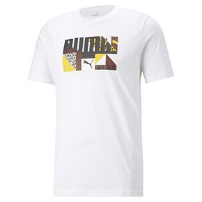 PUMA Men's Graphic Tee Shirt 1, White, XX-Large in Saudi Arabia