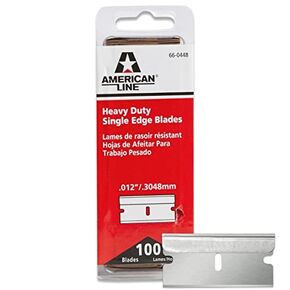 American Line Single Edge Razor Blades - 100-Pack - 0.012" Heavy Duty High Carbon Steel for Extra Durability and Long Life - 66-0448 in Saudi Arabia