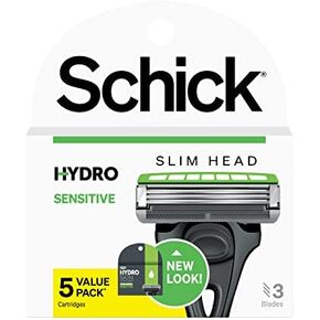 Schick Hydro Ultra Sensitive Razor, 1 Razor Handle and 4 Cartridges | Shaving Razors for Men Sensitive Skin, 3 Blade Mens Razors for Shaving, Razor Blades for Men, 1 Handle with 4 Razor Blades Refills
