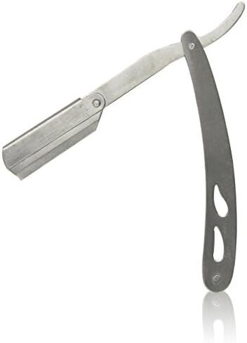 Stainless Steel Straight Edge Barber Razor and 5 Stainless Blades in Saudi Arabia