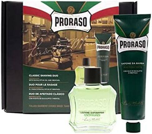 Proraso Proraso Classic Shaving Duo Kit, Refreshing: Shaving Cream Tube and After Shave Lotion, 1 ct. in Kuwait