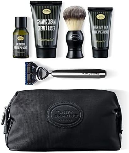 The Art of Shaving Unscented Travel Kit - Men's Razor with Pre-Shave Oil, Shaving Cream, Shaving Brush & After-Shave Balm in Saudi Arabia