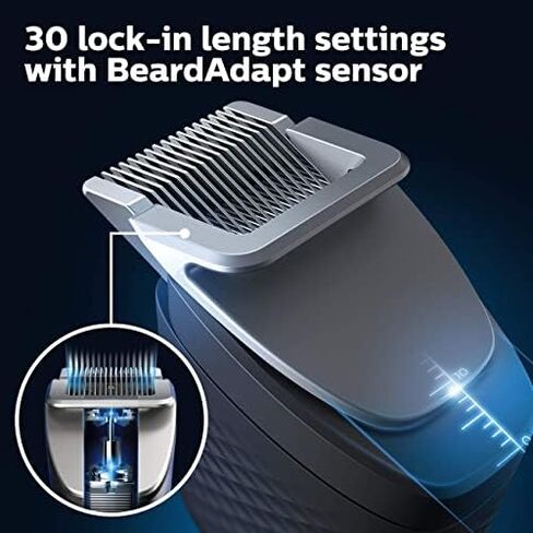 Philips Norelco Series 9000, Ultimate Precision Beard and Hair Trimmer with Beard Sense Technology for an Even Trim, BT9810/40 in Saudi Arabia