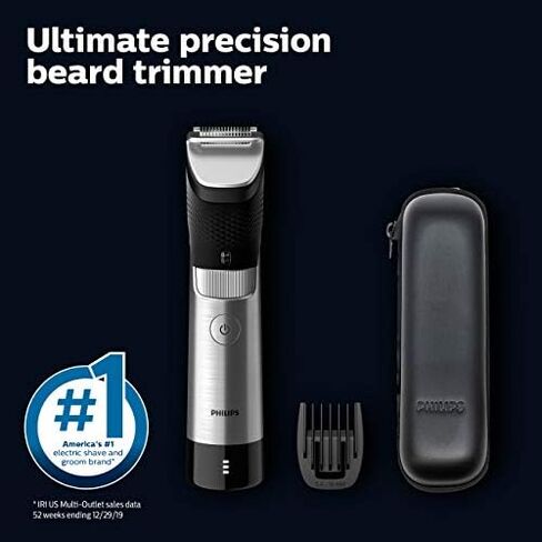 Philips Norelco Series 9000, Ultimate Precision Beard and Hair Trimmer with Beard Sense Technology for an Even Trim, BT9810/40 in Saudi Arabia