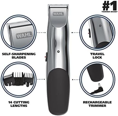 Wahl Beard and Mustache Trimmer, Cordless Rechargeable Facial Hair Trimmer - Model 9916-4301 in Kuwait