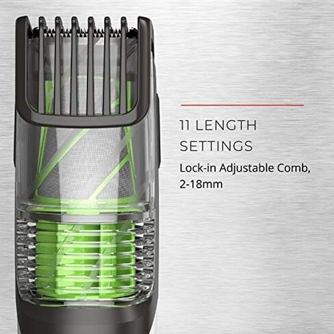 Remington MB6850 Vacuum Stubble and Beard Trimmer, Lithium Power and Adjustable Length Comb with 11 Length Settings (2-18mm) in Saudi Arabia