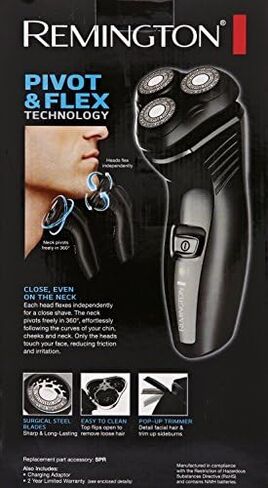 Remington R3-4110A Rotary Shaver, Mens Electric Razor, Electric Shaver, Black in Kuwait