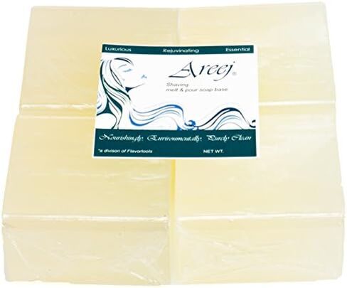Areej Hypo-Allergenic Biodegradable Shaving Soap Base made with 100% Pure Natural Glycerin - 2 Pounds in Saudi Arabia