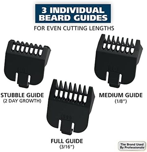Wahl Mustache and Beard Trimmer with Precision Ground Blades and 8 Different Trimming Lengths - Model 5537-420 in Saudi Arabia